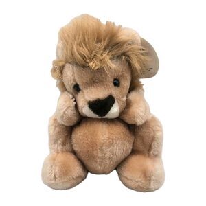 Vintage Russ Berrie Richard the Lion Plush Hand Puppet 10" Toy 80s Pretend Play